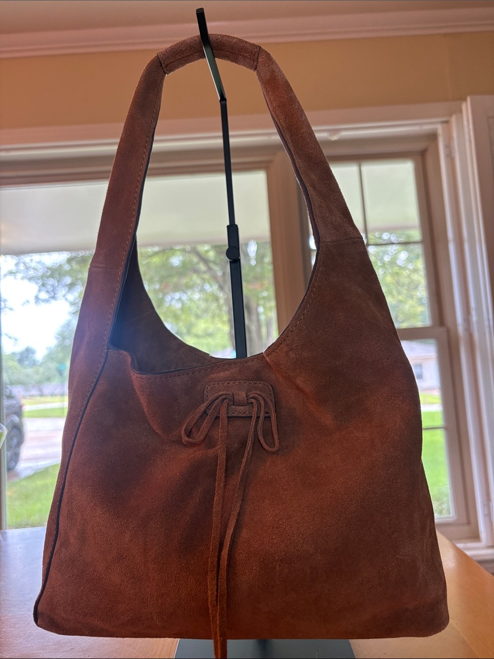 Lucky Brand Brown Suede Clem Hobo Bag